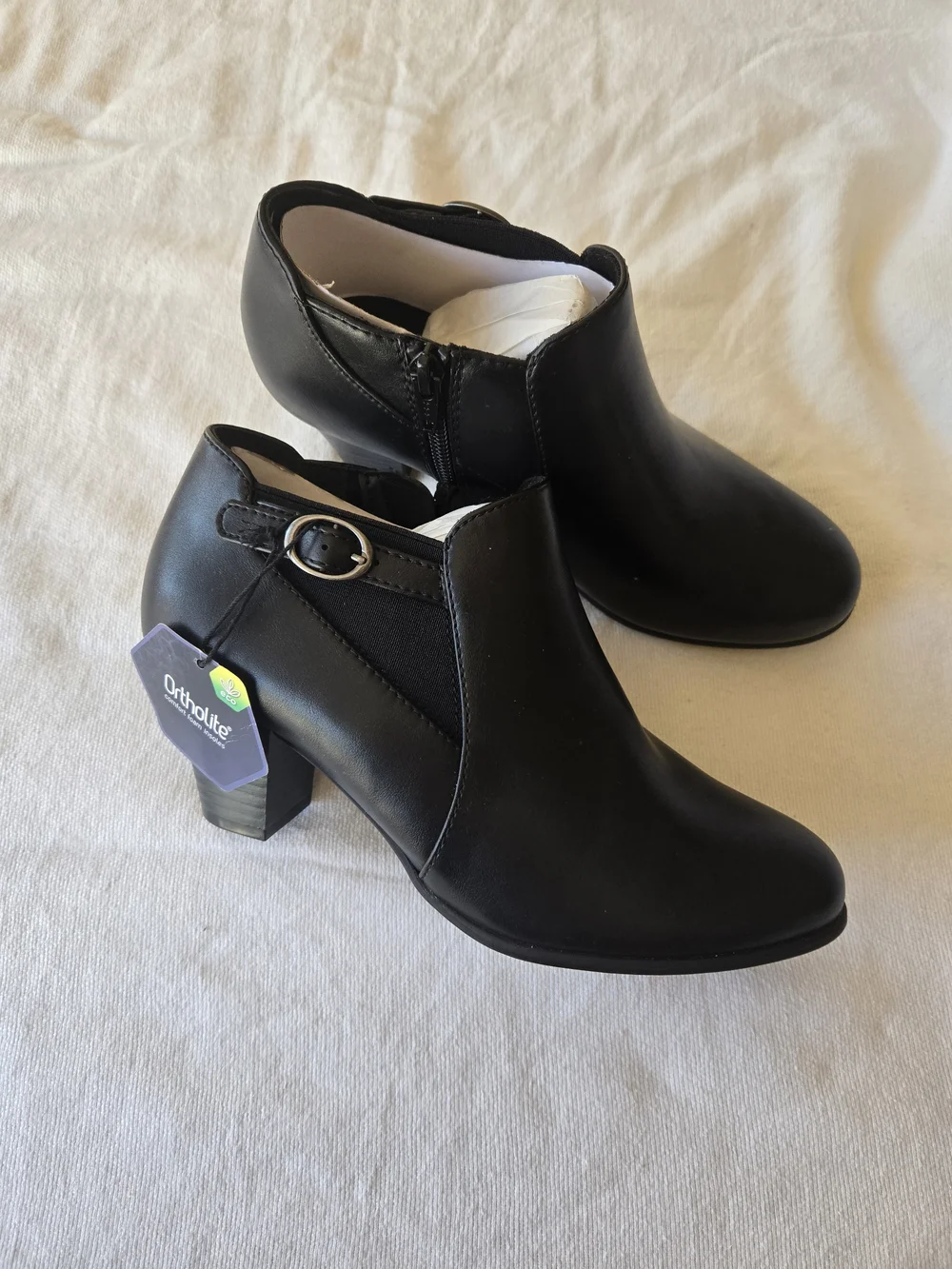 croft & barrow Black Side-Buckle Ankle Booties